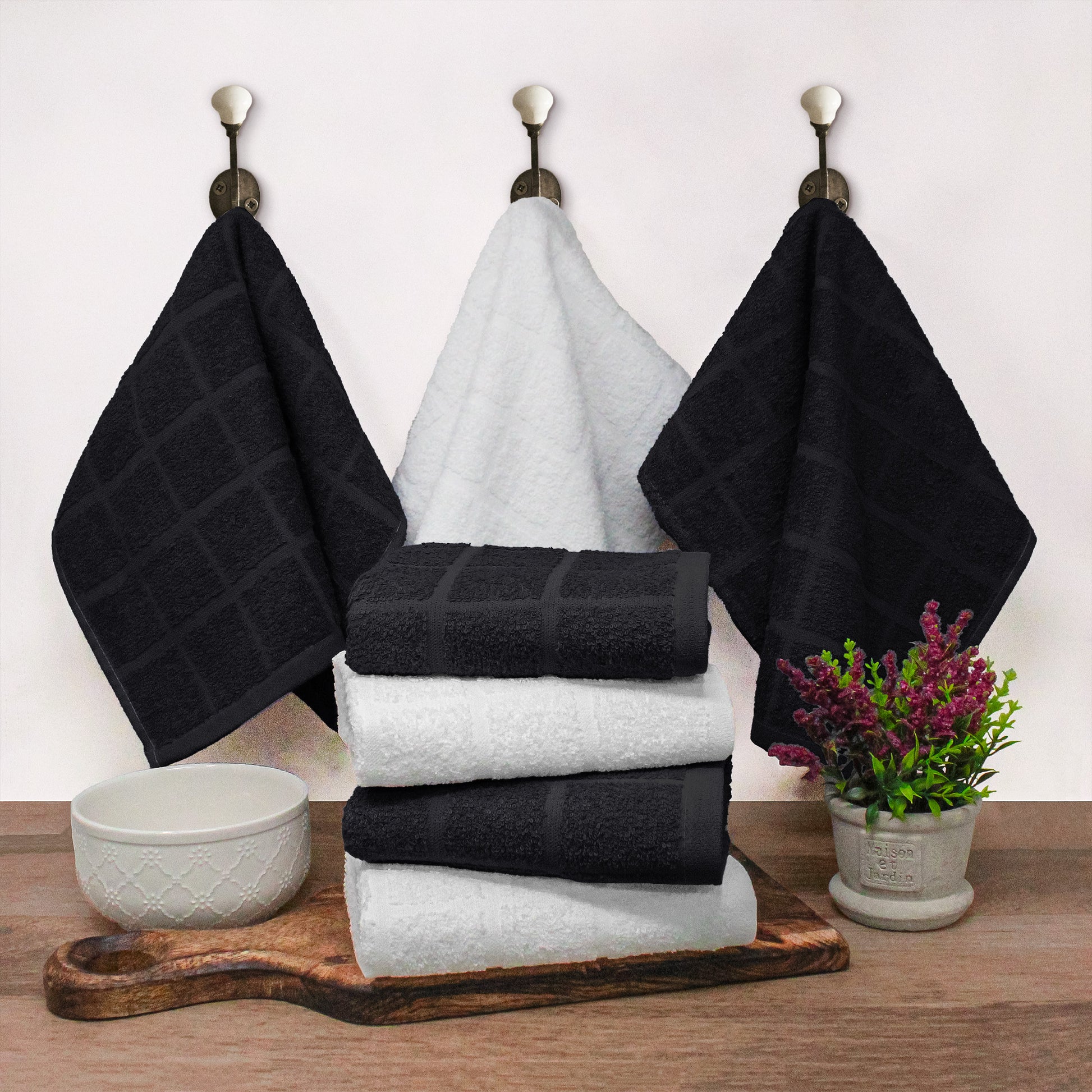 Dish Towels that Work | Super Absorbent | Oversize Organic Cotton Kitchen  Towels