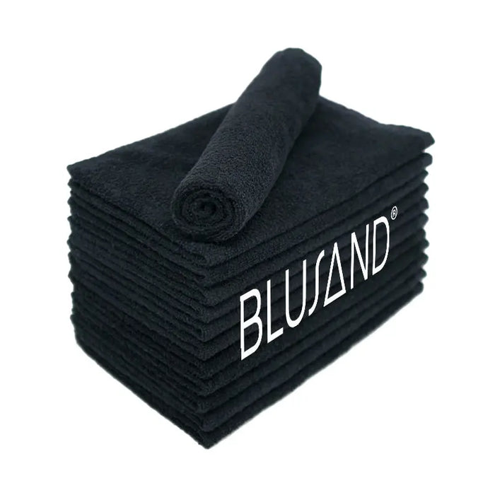 Black — 15"x26" BleachSafe® Towels 12-pack