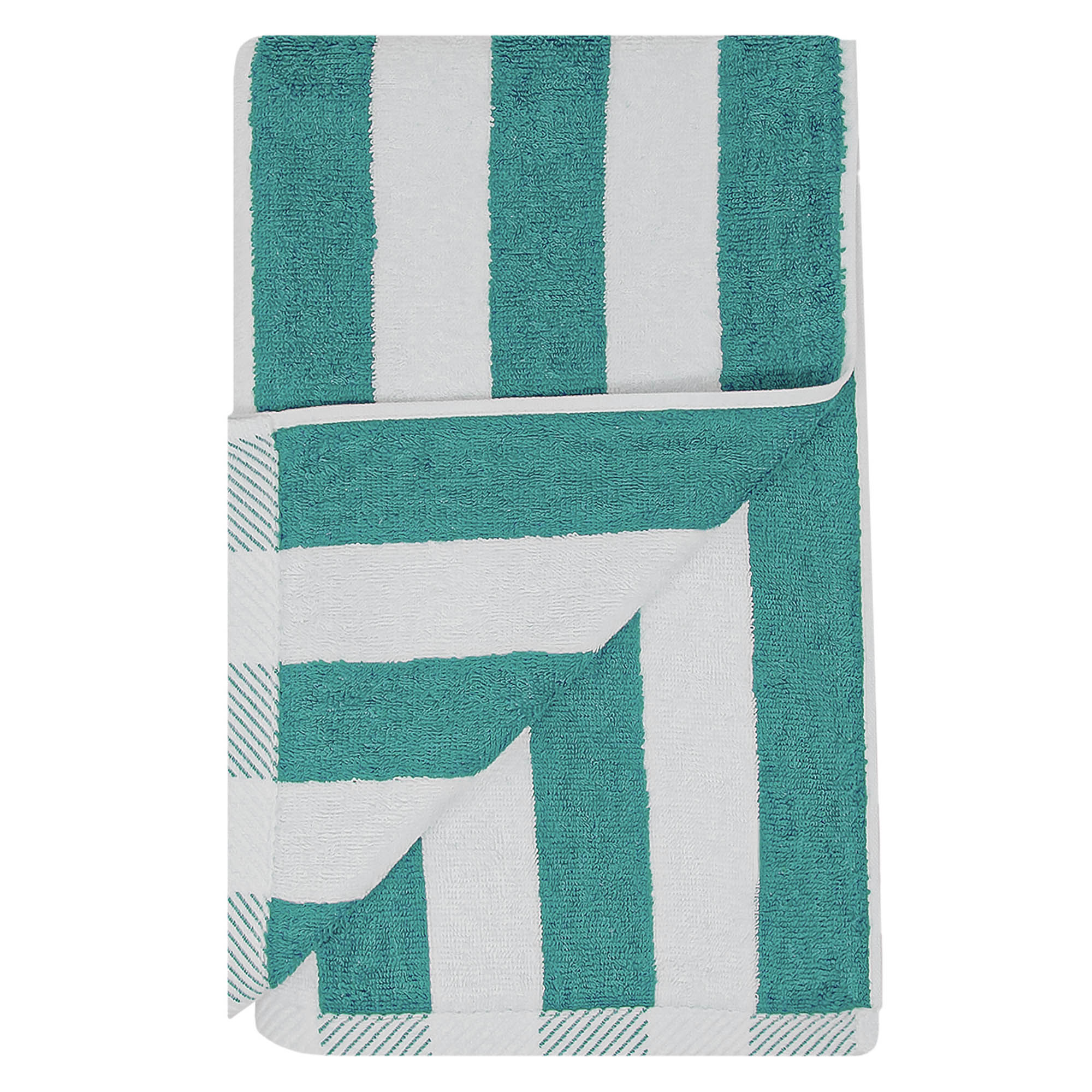 Teal striped online towels