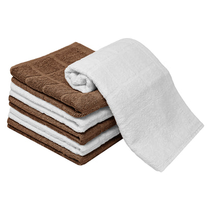  Kitchen Towels 100% Cotton Tan Dish Towels, Set of 4
