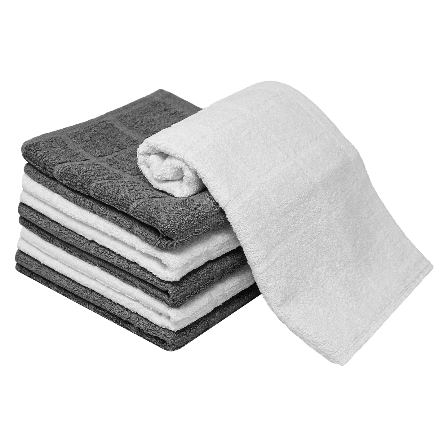 Dish Towels that Work, Super Absorbent, Oversize Organic Cotton Kitchen  Towels, Grey
