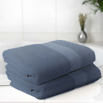 30"x58" BleachSafe® Blue Bath Towel (Set of 2)