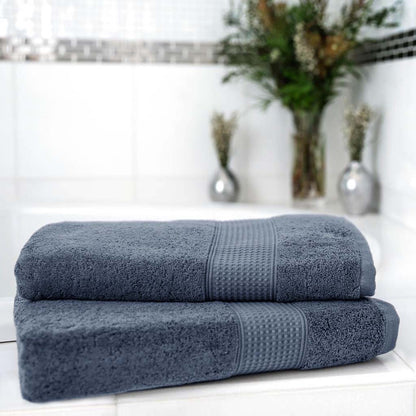30"x58" BleachSafe® Blue Bath Towel (Set of 2)