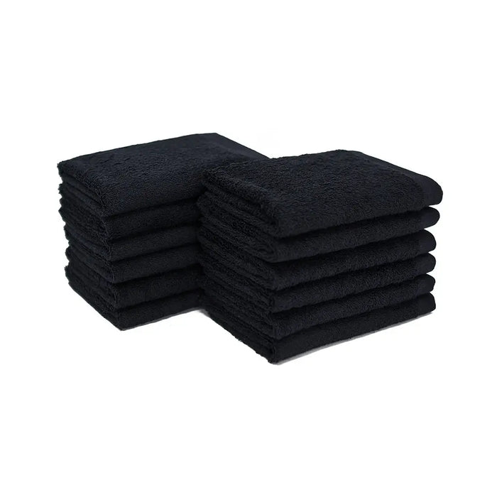 Black — 13"x13" BleachSafe® Washcloths 12-pack